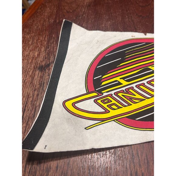 1980s Vancouver Canucks NHL Hockey Large Vintage Pennant - Picture 2 of 8